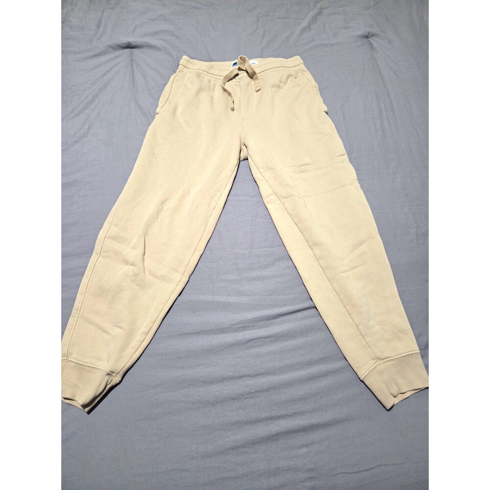 Old Navy Jogger Sweatpants Womens Medium Beige Tan Drawstring Casual Lounge Pant